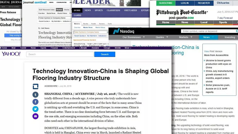 國際媒體報導天格地暖實木地板